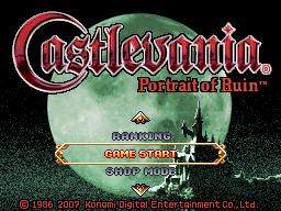 Castlevania: Portrait of Ruin Title Screen